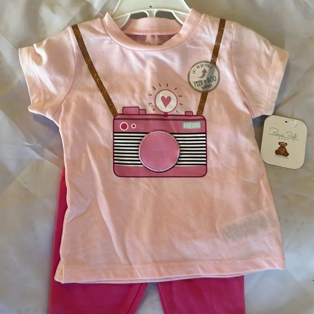 Rene Rofe‎ Set Size 3-6 Months Camera Mouse Photographer Peek A Boo Baby NWT New